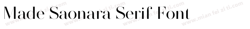 Made Saonara Serif Font字体转换